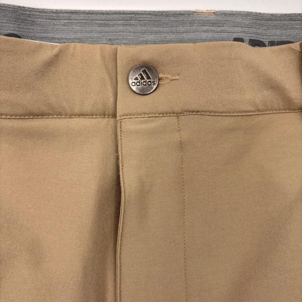 Adidas Golf Pants Mens 38x30 Khaki Tan Ultimate 365 Flat Front Pro